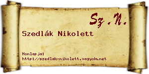 Szedlák Nikolett névjegykártya